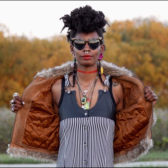 COPY - Penny Lane Coat, Vintage, Shearling Studded - Picture 3 of 9